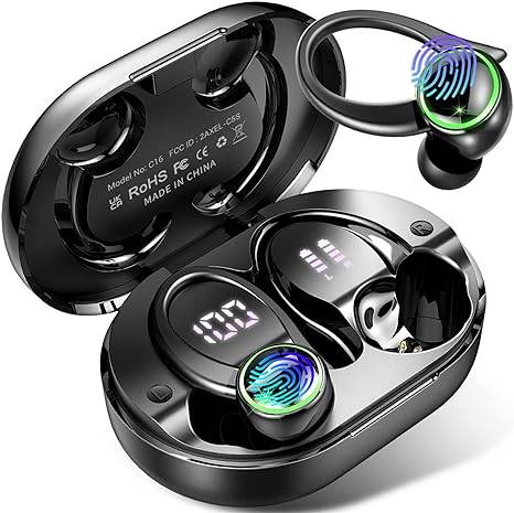 Noise Cancelling wireless Earbuds with Ear hook